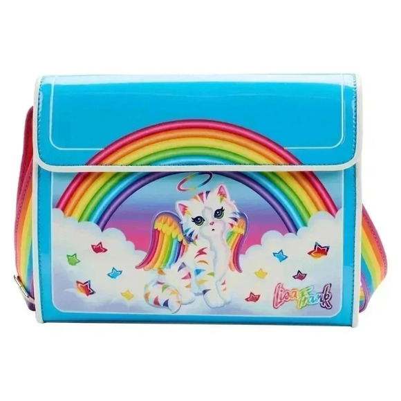 NWT Loungefly Lisa Frank Angel Kitty Crossbody Bag - Picture 1 of 7